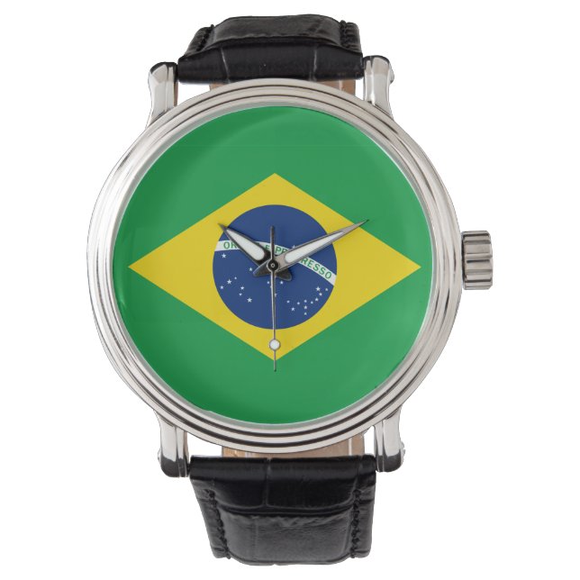 Montre Brésil Watch - Le drapeau du Brésil (devant)