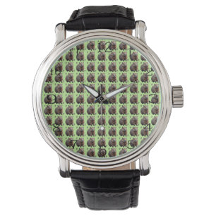 Montre Brickwork Burrow : Une toile verte de Wombat,