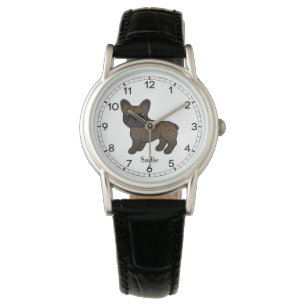Montre Brindle French Bulldog mignon Dessin & Nom