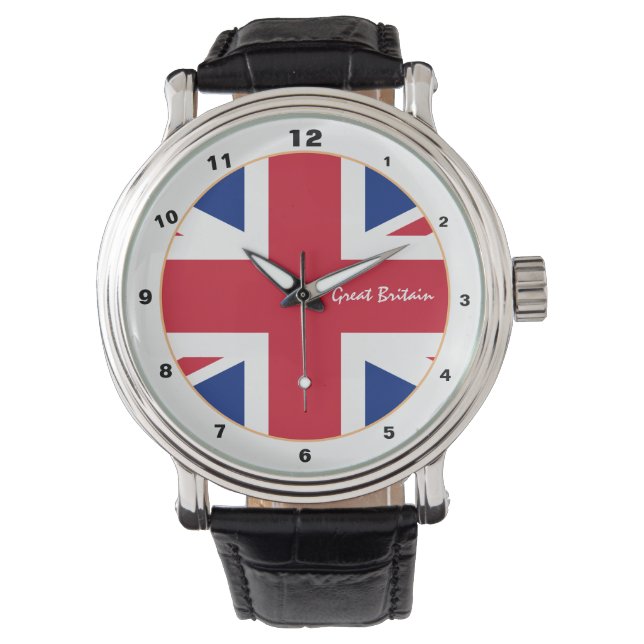 Montre British Flag & Royaume-Uni mode tendance Royaume-U (devant)
