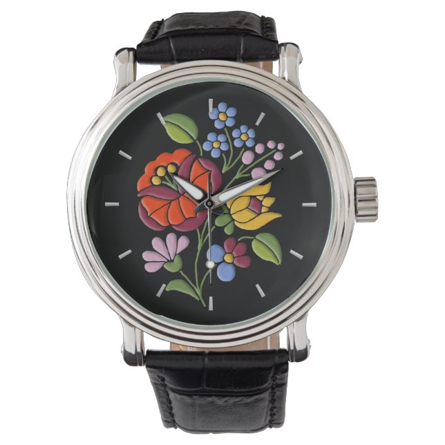 Montre Broderie Kalocsa - Art populaire hongrois (devant)