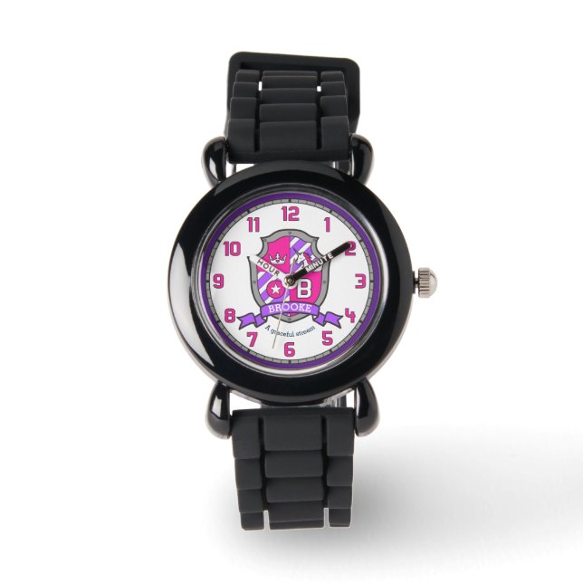 Montre Brooke filles nom signification lettre B licorne r (Recto)