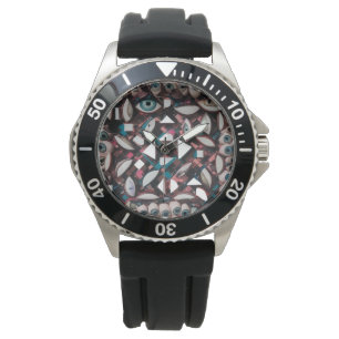 Montre bstract Oeil géométrique Art - Acier inoxydable no