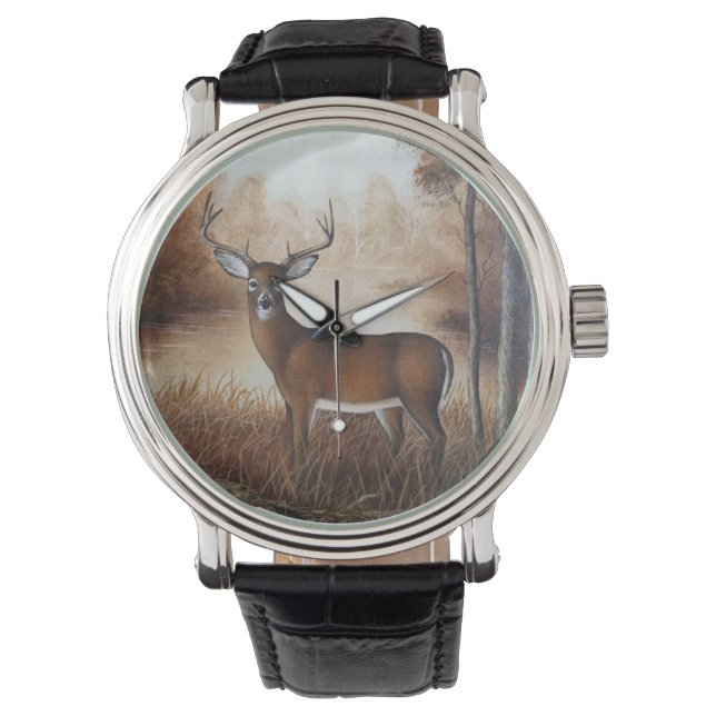 Montre Buck blanc pour hommes (devant)