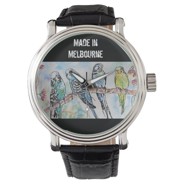 Montre Budgie Budgerigar Bird Made In Melbourne Birds (devant)