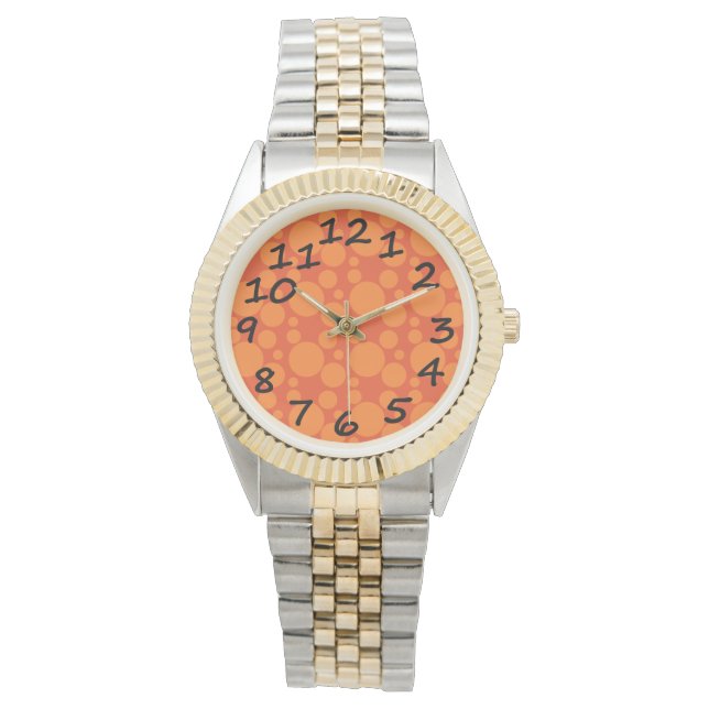 Montre Bulles de savon orange (devant)