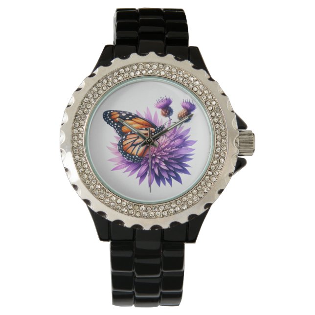 Montre Butterfly & Flower. (devant)