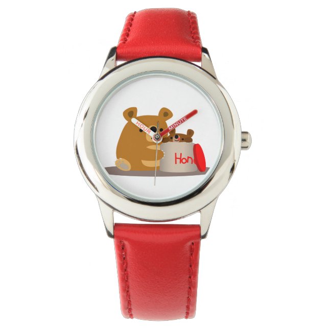 Montre Bye Bye Honey ! Mignonne Cartoon Bears Watch (devant)