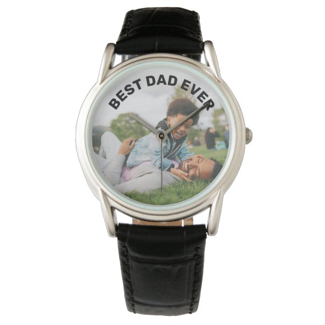Montre Cadeau de Fête des pères personnalisé pour papa (devant)