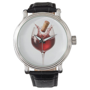 Montre Cadeau de mariage Élégant Wine Splash Love Uncorke