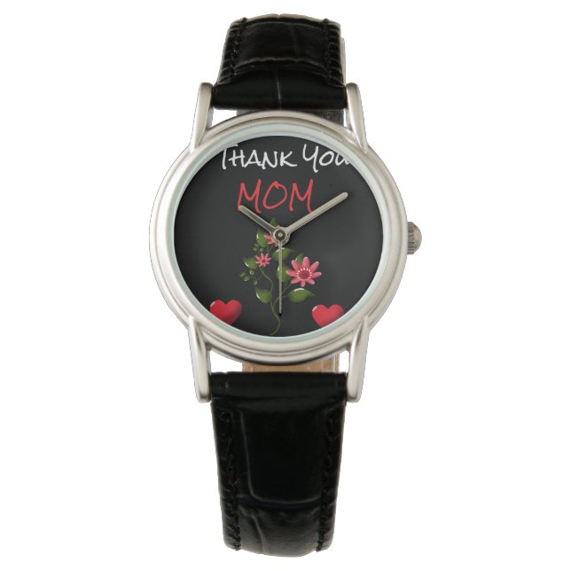 Montre Cadeau floral personnalisé et sur mesure (devant)