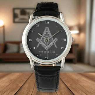 Montre Cadeau Freemason personnalisé Carré Compass Masoni