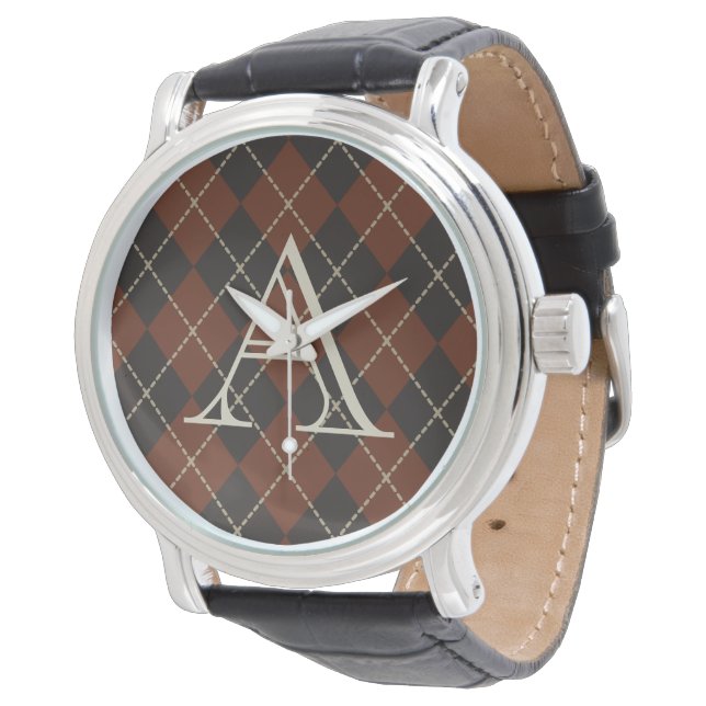 Montre Cadeau Monogram Jacquard Monographie vintage (Incliné)
