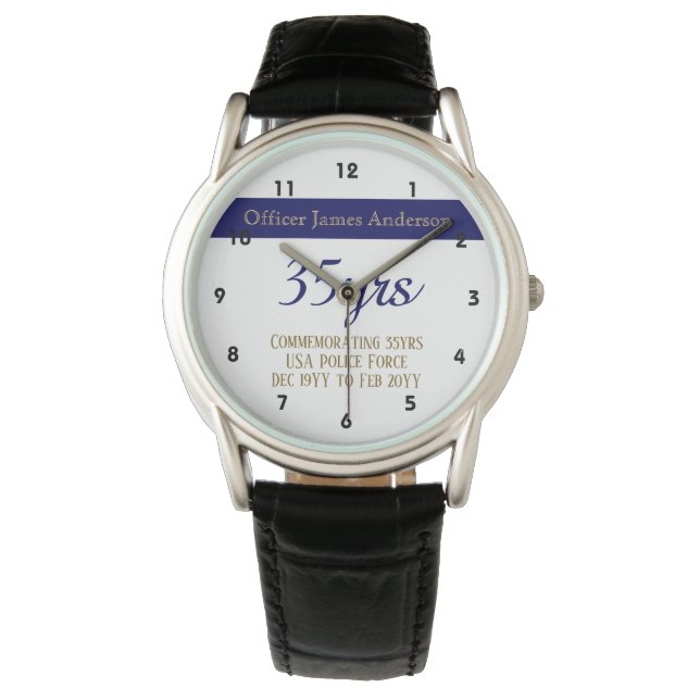 Montre Cadeau personnalisé de l'agent d'application de la (devant)