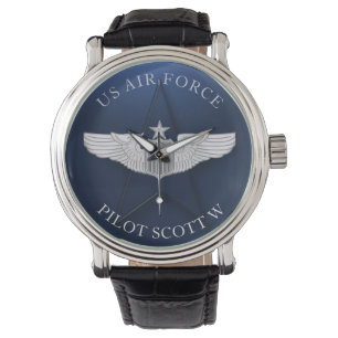 Montre Cadeau personnalisé des ailes pilotes seniors
