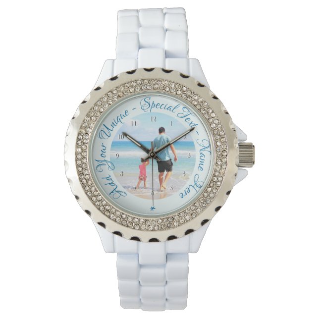 Montre Cadeau photo personnalisé avec vos photos et votre (devant)