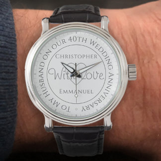 Montre Cadeau pour mari. 40e anniversaire du Mariage