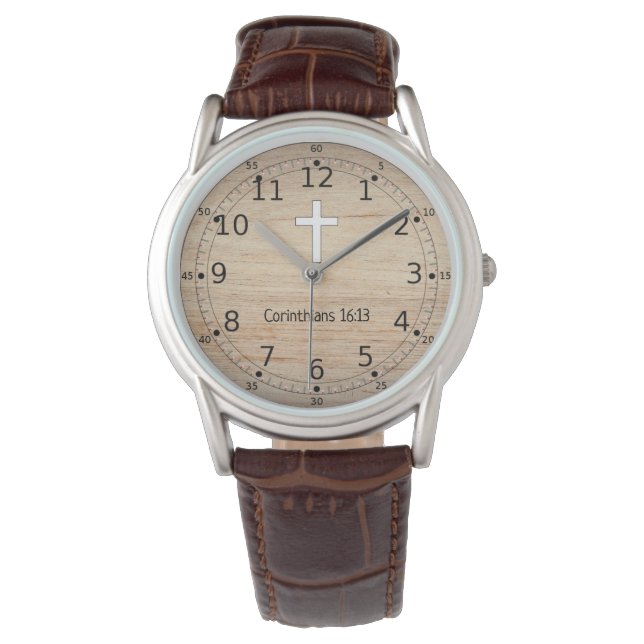 Montre Cadeaux chrétiens pour hommes - Religieux (devant)