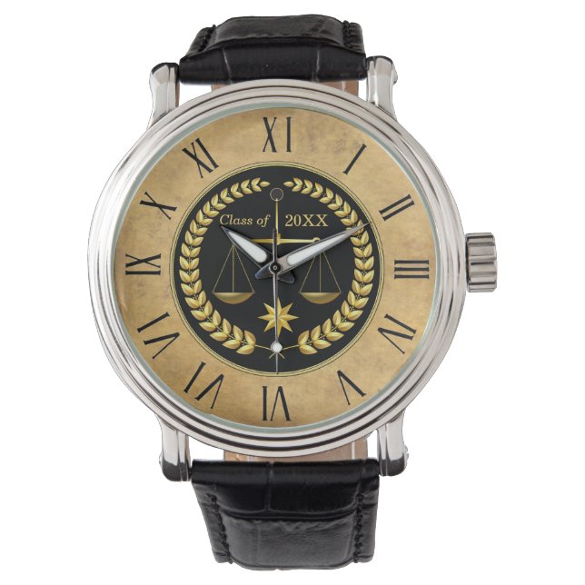 Montre Cadeaux d'études de droit personnalisables Hommes (devant)