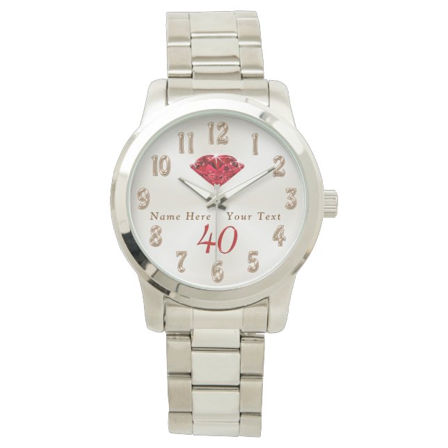 Montre Cadeaux du 40e anniversaire de Mariage pour femme  (devant)
