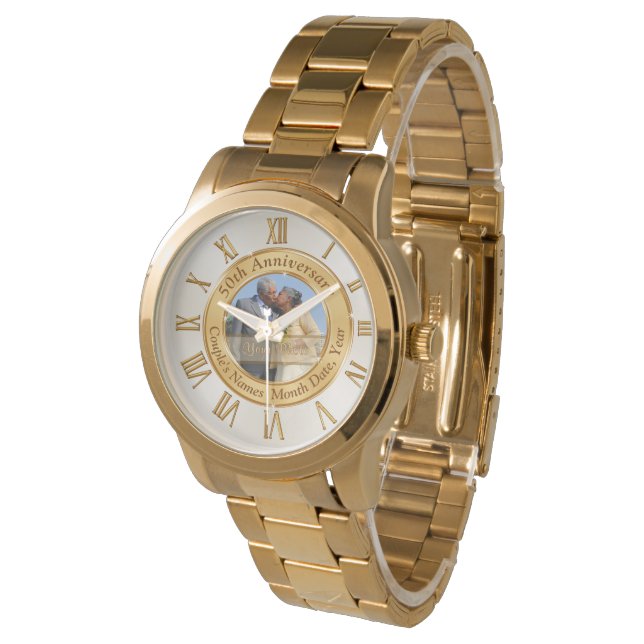 Montre Cadeaux pour le 50e anniversaire du Mariage Cadeau (Incliné)