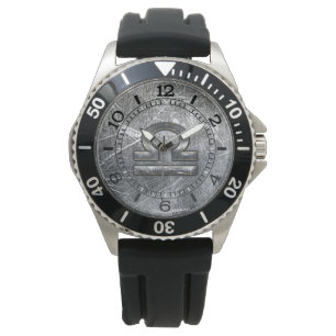 Montre Cadran en acier affligé par symbole de zodiaque d