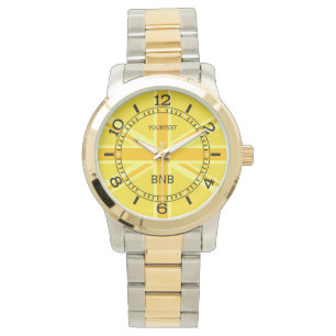 Montre Cadran personnalisé Yellow Union Jack British Fla