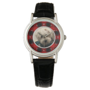 Montre Cadres photo personnalisés en rouge et noir