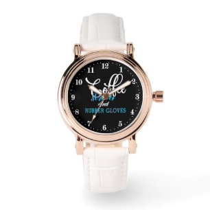 Montre Café amusant gomme gants en caoutchouc mot art Inf
