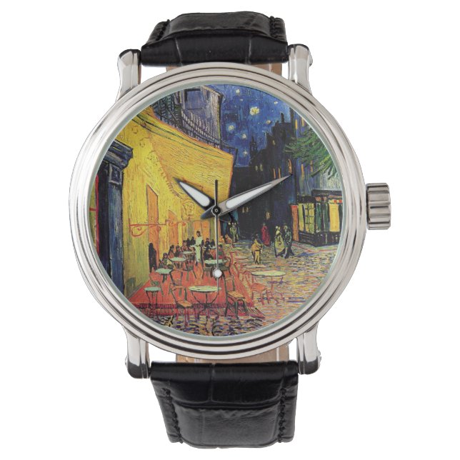 Montre Café Terrasse à la nuit par Vincent van Gogh (devant)