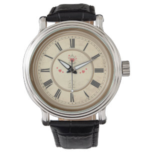 Montre Cage d'oiseaux mignonne avec les oiseaux et les co