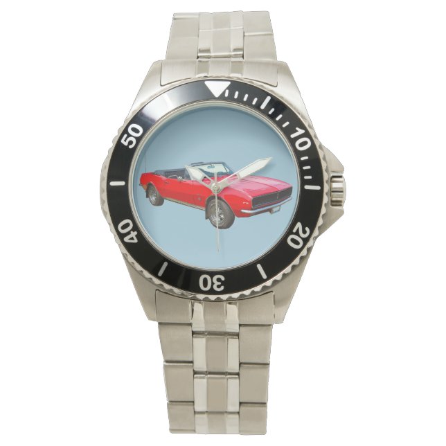 Montre Camaro convertible rouge 1967 (devant)