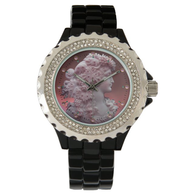MONTRE CAMEO ANTIQUE, DAME AUX RAISONS ET AUX GRAPEVINES (devant)