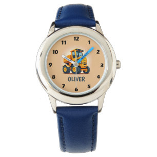 Montre Camion de construction jaune moderne mignon