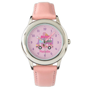 Montre Camion De Crème De Glace Rose Sucrée Et Violet P