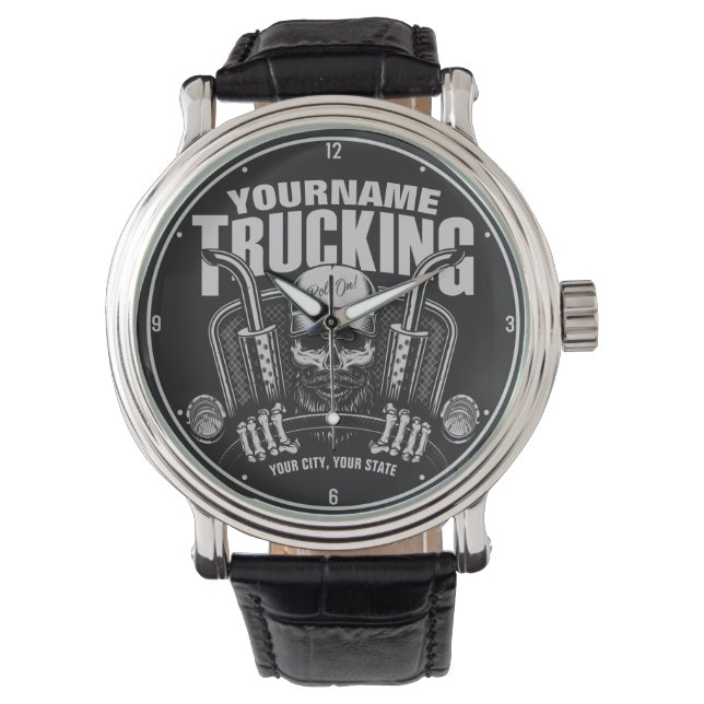 Montre Camionnage personnalisé Camionneur de crâne Camion (devant)