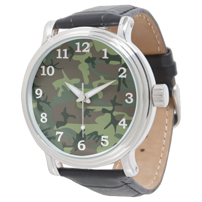 Montre Camouflage Camo Green Brown Pattern (Incliné)