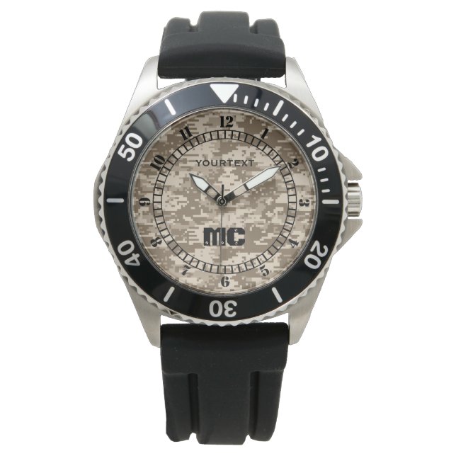 Montre Camouflage numérique du désert urbain Cadran perso (devant)