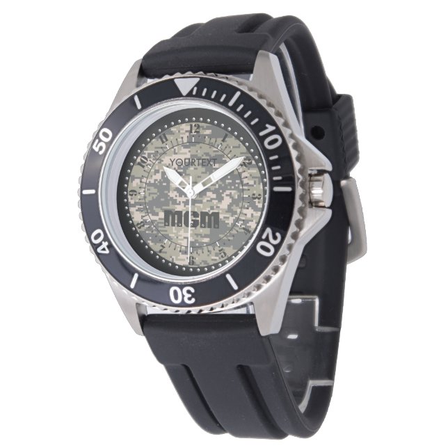 Montre Camouflage numérique en alpinisme Personnalisez ce (Incliné)