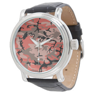 Montre Camouflage rouge et marron, Militaire, Armée