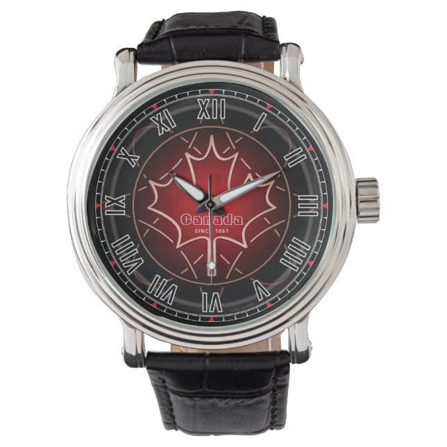 Montre Canada depuis 1867 Airbrushed Watch (devant)