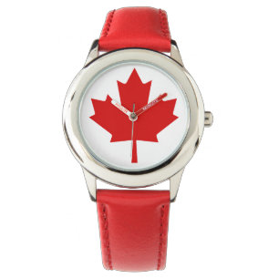 Montre Canada Flag Lightouse Route Red Watch