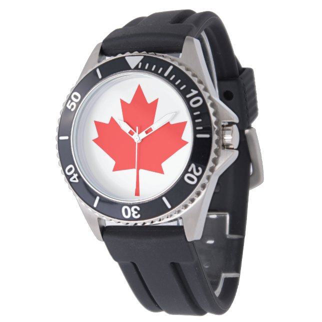 Montre Canada - Surveillance du drapeau (Incliné)