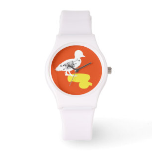 Montre Canard en caoutchouc - Shadow Duck White SportWatc