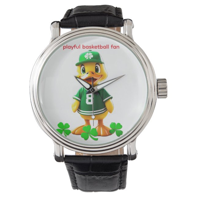 Montre Canard jaune mignon en maillot des Celtics – Unrea (devant)