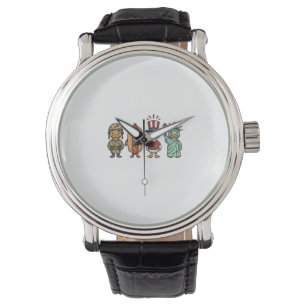 Montre Canard patriotique et chemise vectorielle vintage