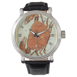 Montre Cancer Crabe Constellation Vintage, Miroir d'Urani