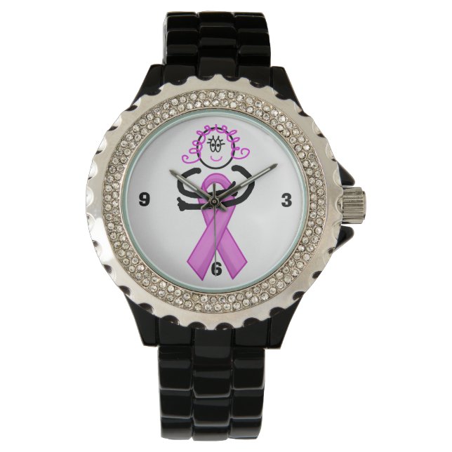 Montre Cancer du sein Pink Ribbon Hug Watch (devant)