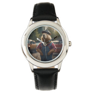 Montre "Capybara Mechanic : Grease, engrenages et Good Vi