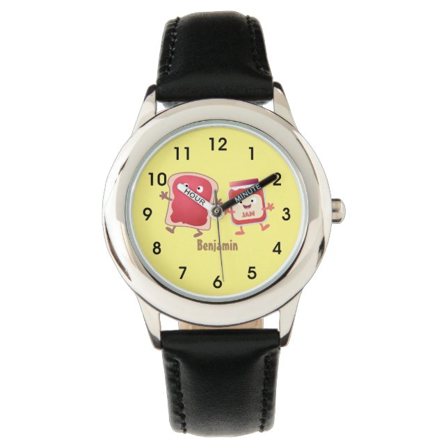 Montre Caractères de dessins animés sur le pain et la con (devant)
